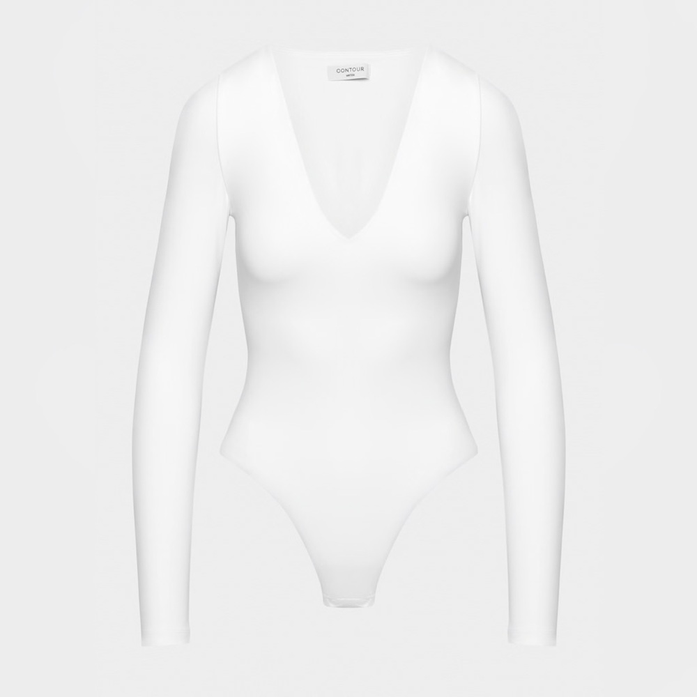 ARITZIA CONTOUR V-NECK LONG SLEEVE BODYSUIT - Picture 5 of 9